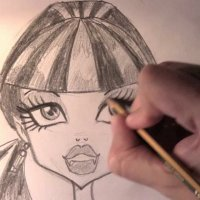 Как поэтапно нарисовать Дракулауру из Монстер Хай?