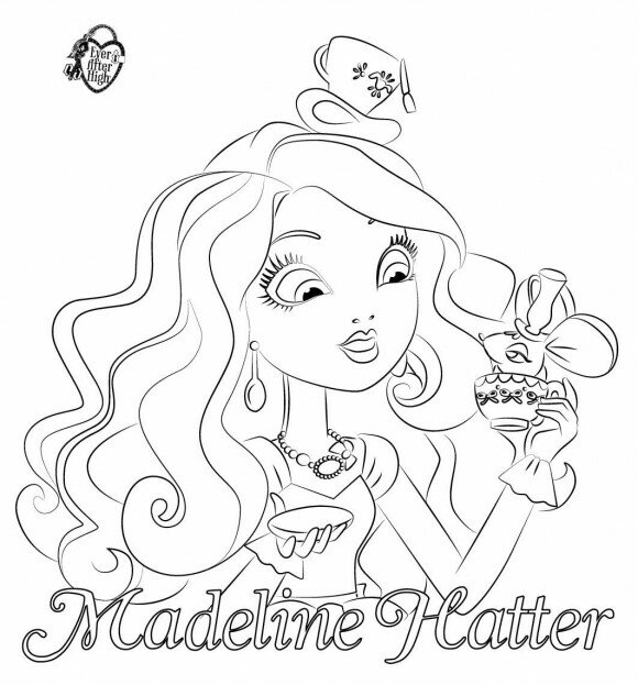 раскраска Меделин Хаттер